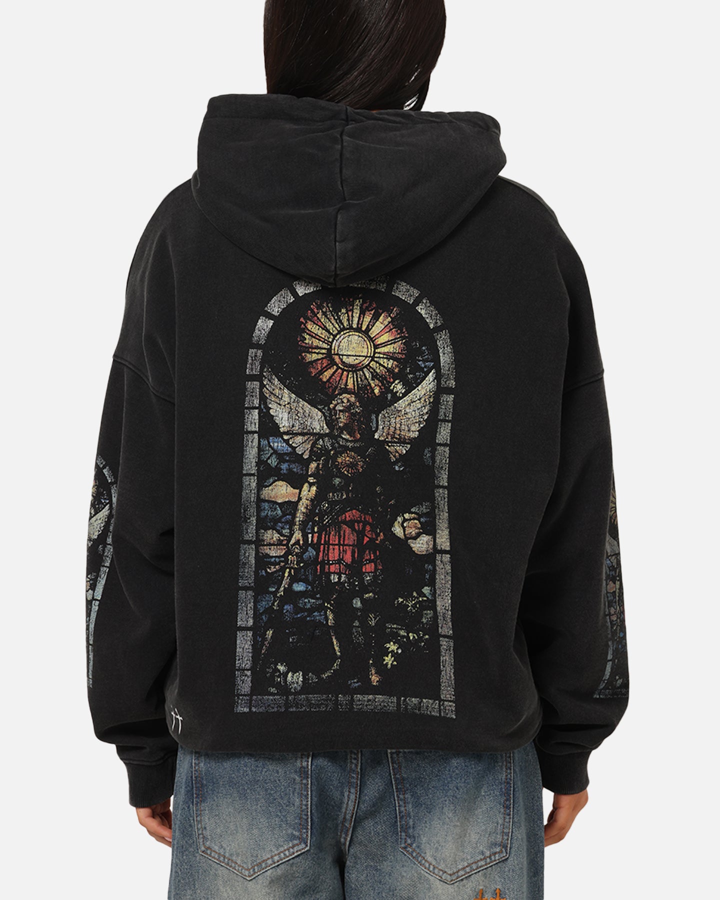 Saint Morta Kingdomcome Boxy Zip Hoodie Black | Culture Kings US