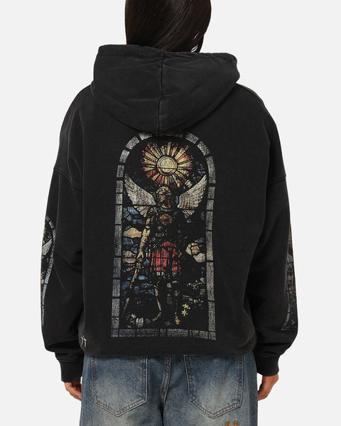Saint Morta Kingdomcome Boxy Zip Hoodie Black | Culture Kings US