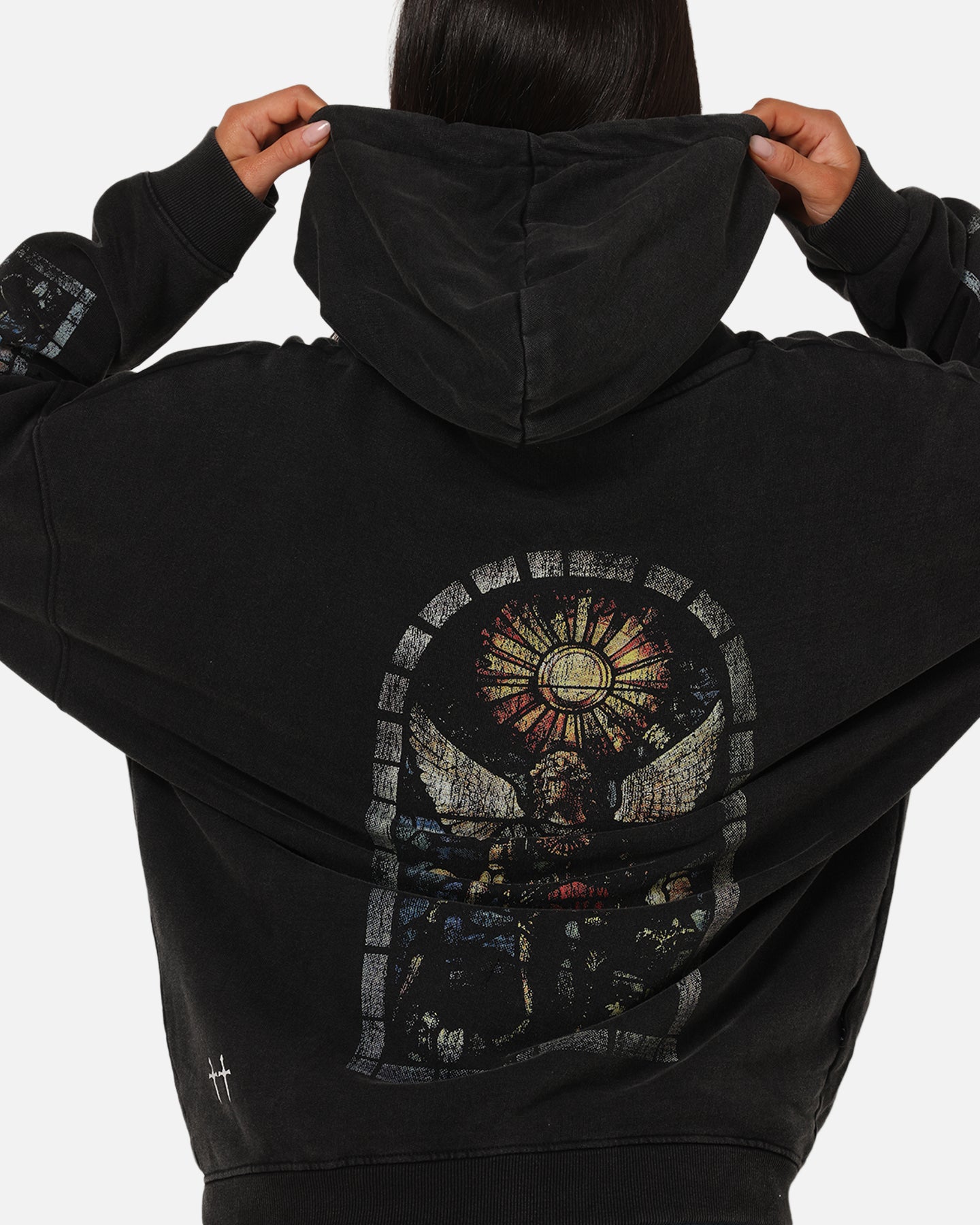 Saint Morta Kingdomcome Boxy Zip Hoodie Black | Culture Kings US