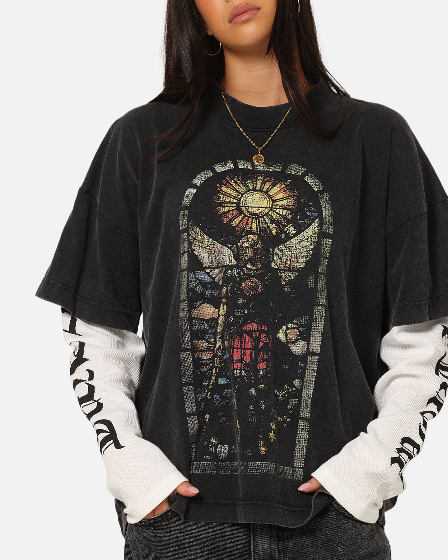 SAINT M×××××× TATOO DW_LS TEE XL Chain Long Sleeve Tee Shirt – MadeToLastTattoo
