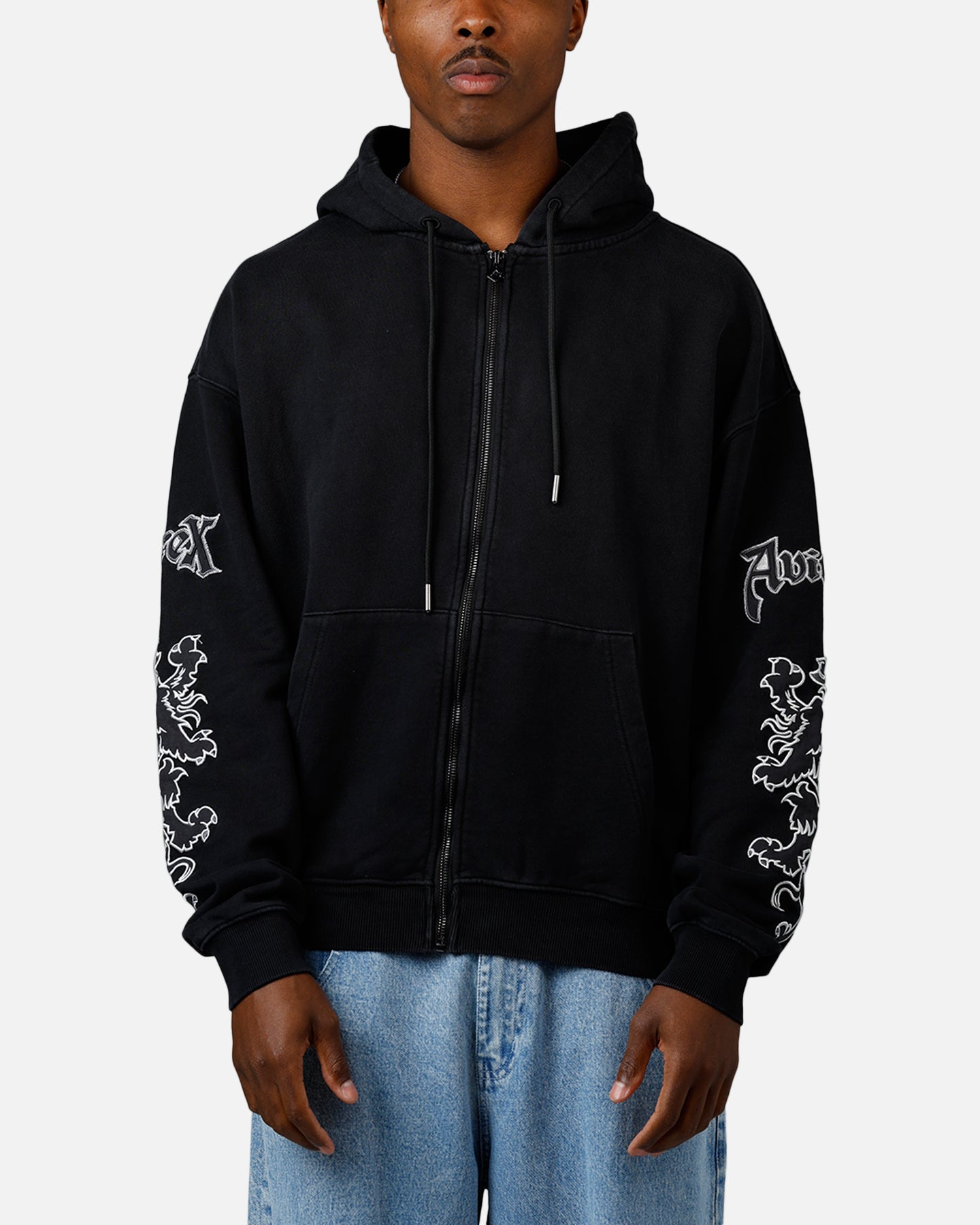 Avirex Goth Zip Hoodie Black | Culture Kings US