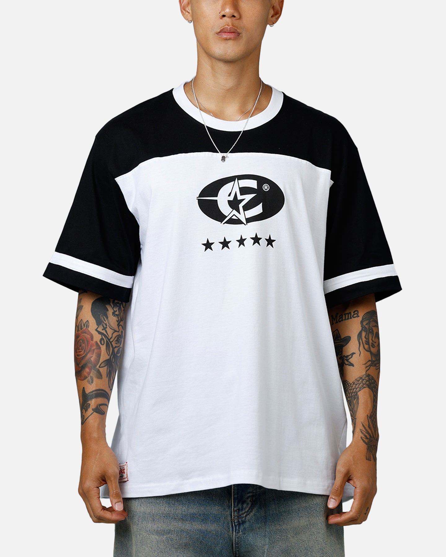 Carre Star Shooter Panelled T-Shirt Black/White | Culture Kings US