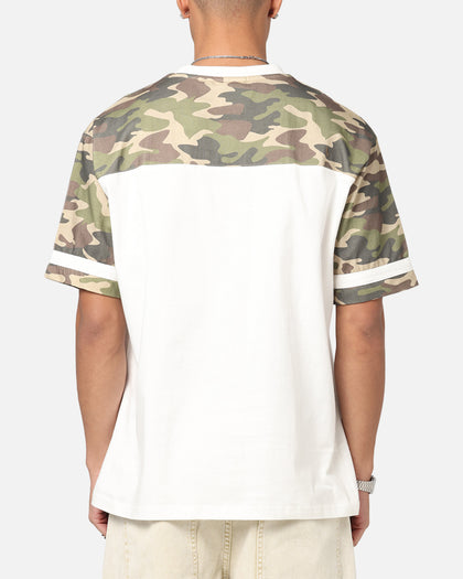 Carre Star Shooter Panelled T-Shirt Off White/Woodland Camo
