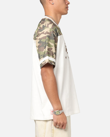 Carre Star Shooter Panelled T-Shirt Off White/Woodland Camo