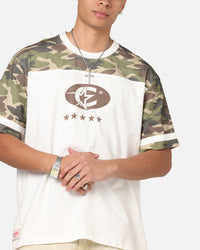 Carre Star Shooter Panelled T-Shirt Off White/Woodland Camo