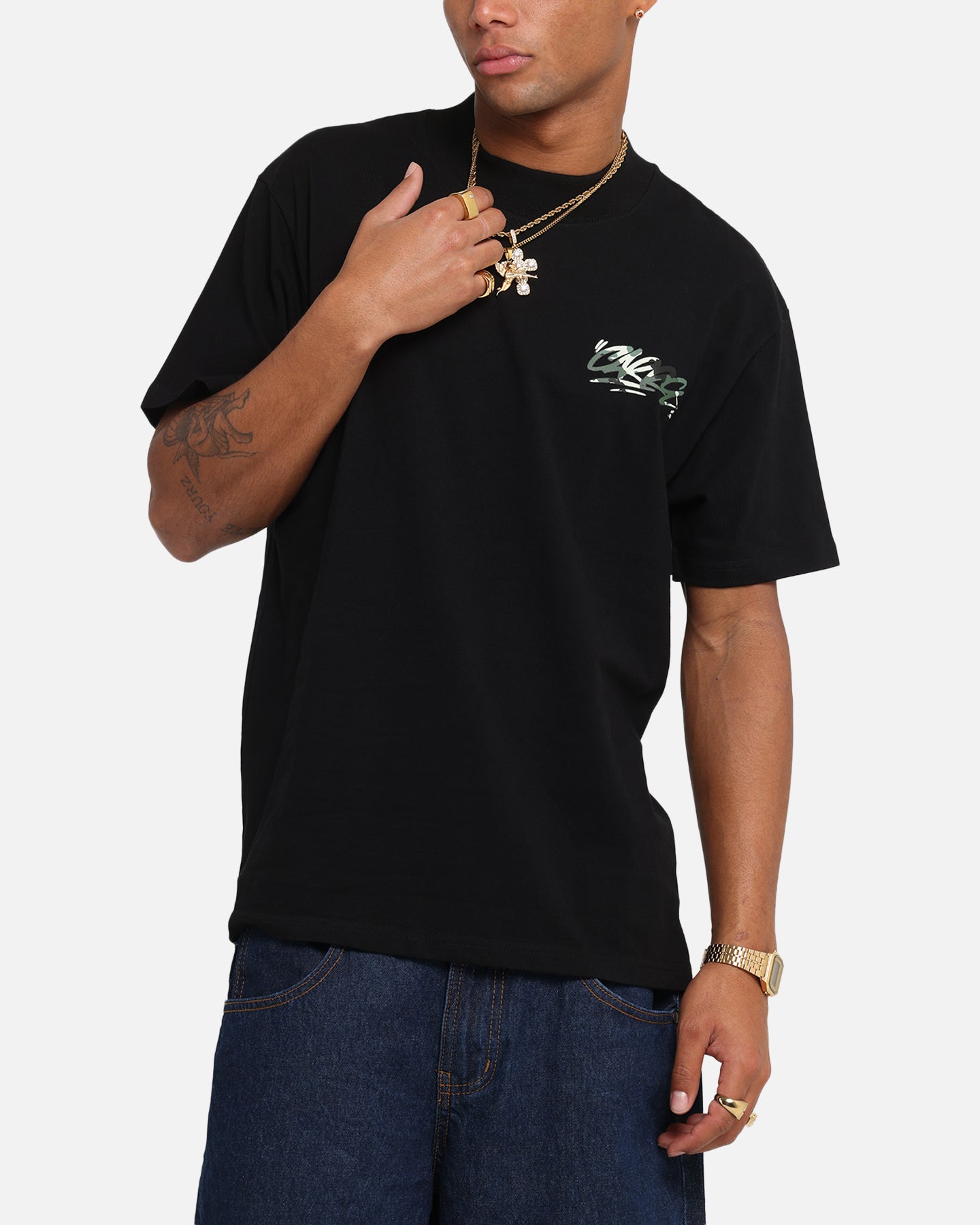 Carre Tag Mockneck T-Shirt Black | Culture Kings US