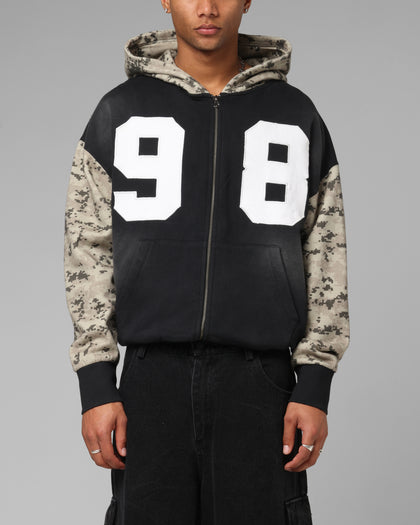 Loiter Cosmos Zip Hoodie Black/Camo