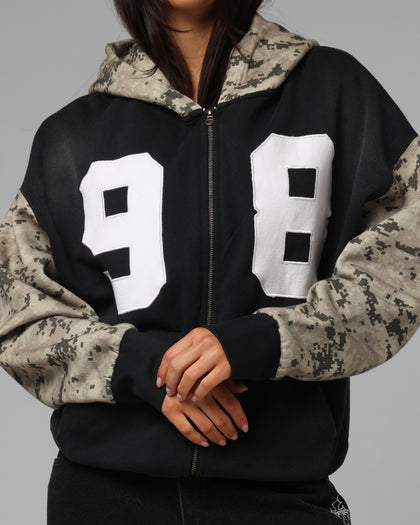 Loiter Cosmos Zip Hoodie Black/Camo