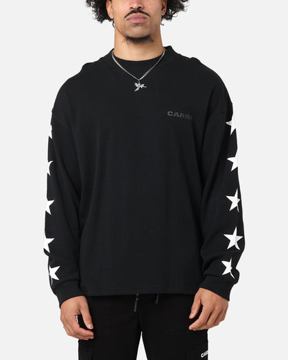 Carre Waffle Workwear Long Sleeve T-Shirt Black