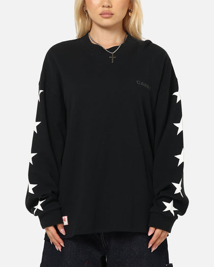 Carre Waffle Workwear Long Sleeve T-Shirt Black
