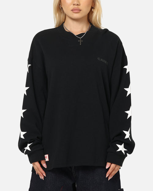 Carre Waffle Workwear Long Sleeve T-Shirt Black