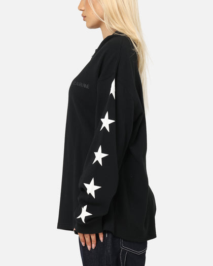 Carre Waffle Workwear Long Sleeve T-Shirt Black