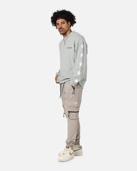 Carre Waffle Workwear Long Sleeve T-Shirt Grey