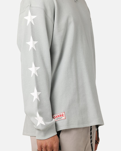 Carre Waffle Workwear Long Sleeve T-Shirt Grey