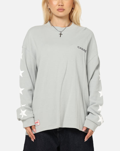Carre Waffle Workwear Long Sleeve T-Shirt Grey