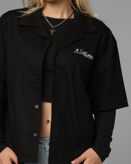 Loiter Daytona Button Up Shirt Black