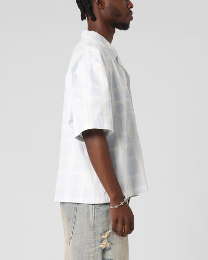 Loiter Daytona Button Up Shirt Blue Check