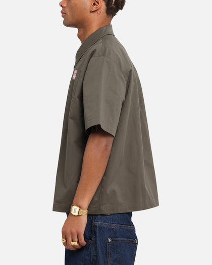 Carre Workwear Zip Up Shirt Khaki