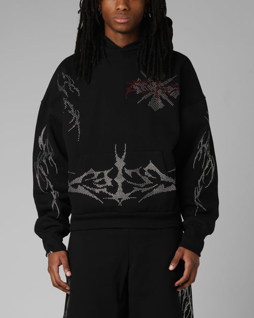 Loiter Opaque Rhinestone Premium Hoodie Black