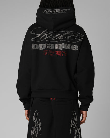 Loiter Opaque Rhinestone Premium Hoodie Black Culture Kings US