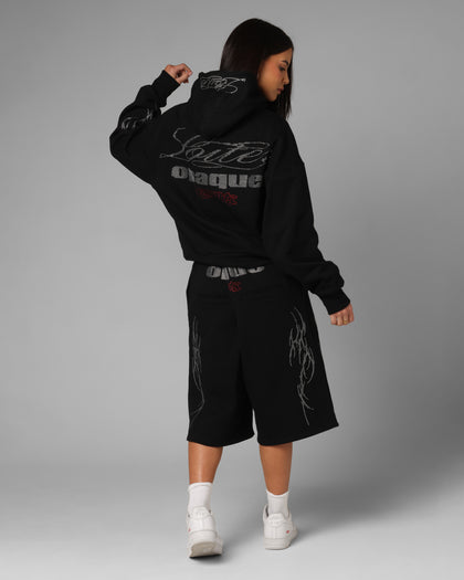 Loiter Opaque Rhinestone Premium Hoodie Black