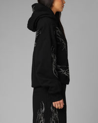 Loiter Opaque Rhinestone Premium Hoodie Black