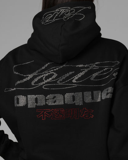 Loiter Opaque Rhinestone Premium Hoodie Black
