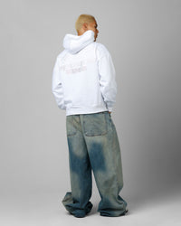 Loiter Opaque Rhinestone Premium Hoodie Off White