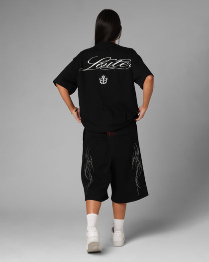 Loiter Drop Out Vintage T-Shirt Black