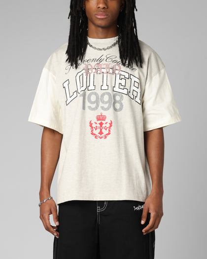 Loiter Drop Out Vintage T-Shirt Grey/White