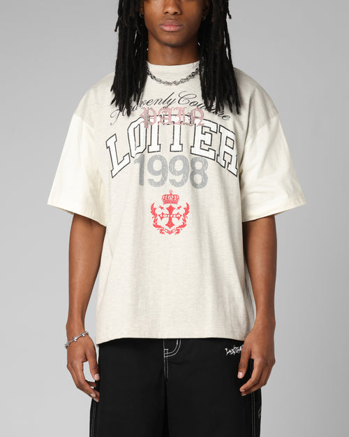 Loiter Drop Out Vintage T-Shirt Grey/White