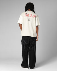 Loiter Drop Out Vintage T-Shirt Grey/White