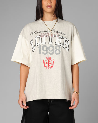 Loiter Drop Out Vintage T-Shirt Grey/White