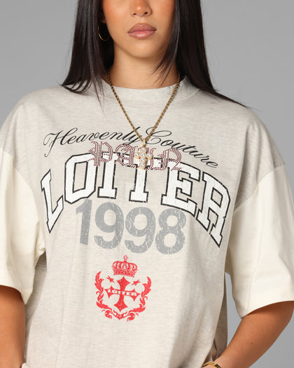 Loiter Drop Out Vintage T-Shirt Grey/White