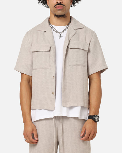XXIII Textured Button Up Shirt Stone