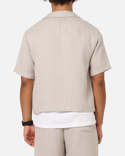 XXIII Textured Button Up Shirt Stone