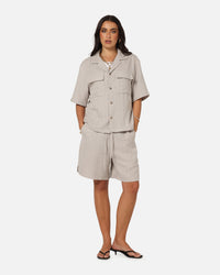 XXIII Textured Button Up Shirt Stone