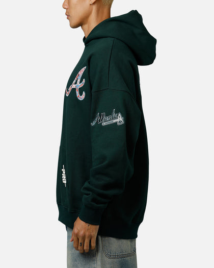 Pro Standard Atlanta Braves Tapestry 2.0 Hoodie Dark Green