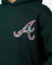 Pro Standard Atlanta Braves Tapestry 2.0 Hoodie Dark Green