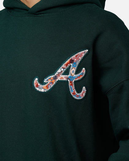 Pro Standard Atlanta Braves Tapestry 2.0 Hoodie Dark Green