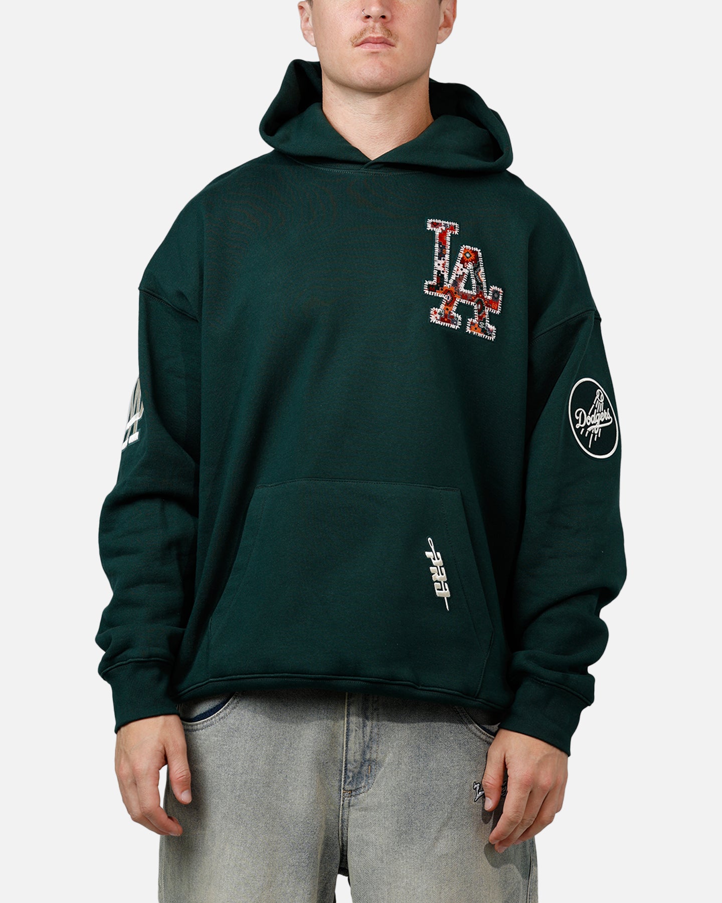 Pro Standard Los Angeles Dodgers Tapestry 2.0 Hoodie Dark Green
