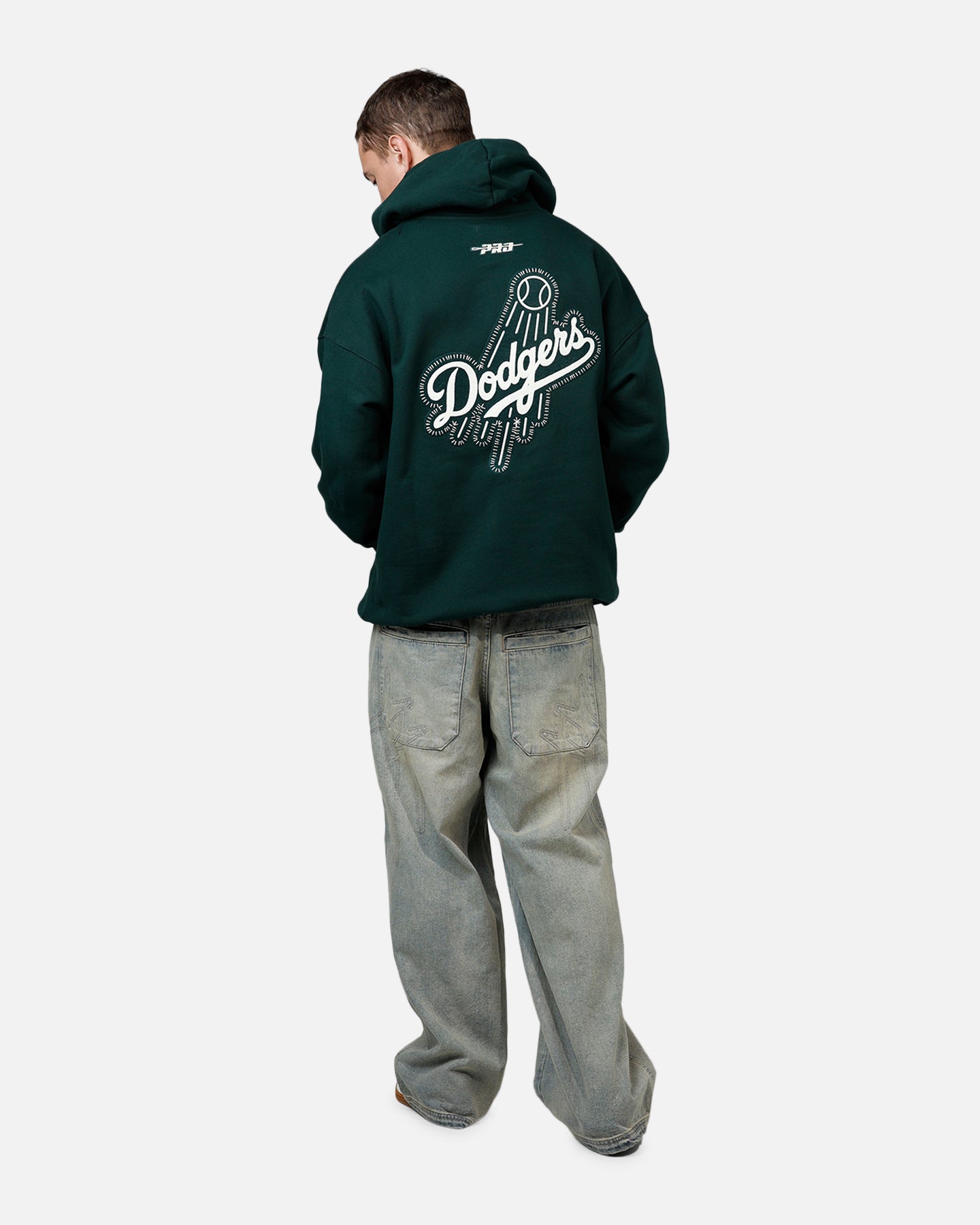 Pro Standard Los Angeles Dodgers Tapestry 2.0 Hoodie Dark Green