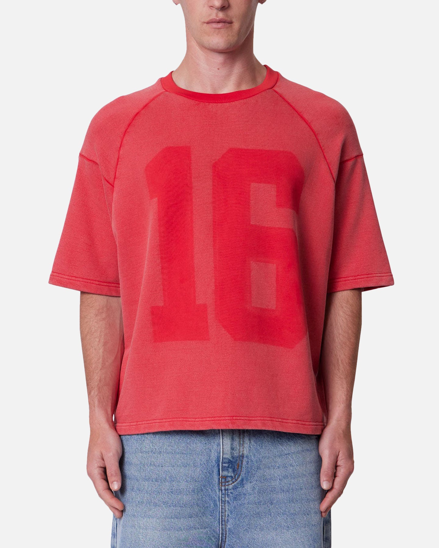 M.U × PRE_RIB RAGLAN T RD m.u japoness MNML Vintage Raglan Terry Jersey Red | Culture Kings US
