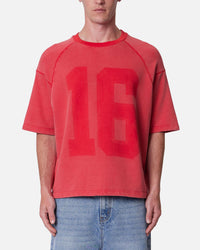 MNML Vintage Raglan Terry Jersey Red