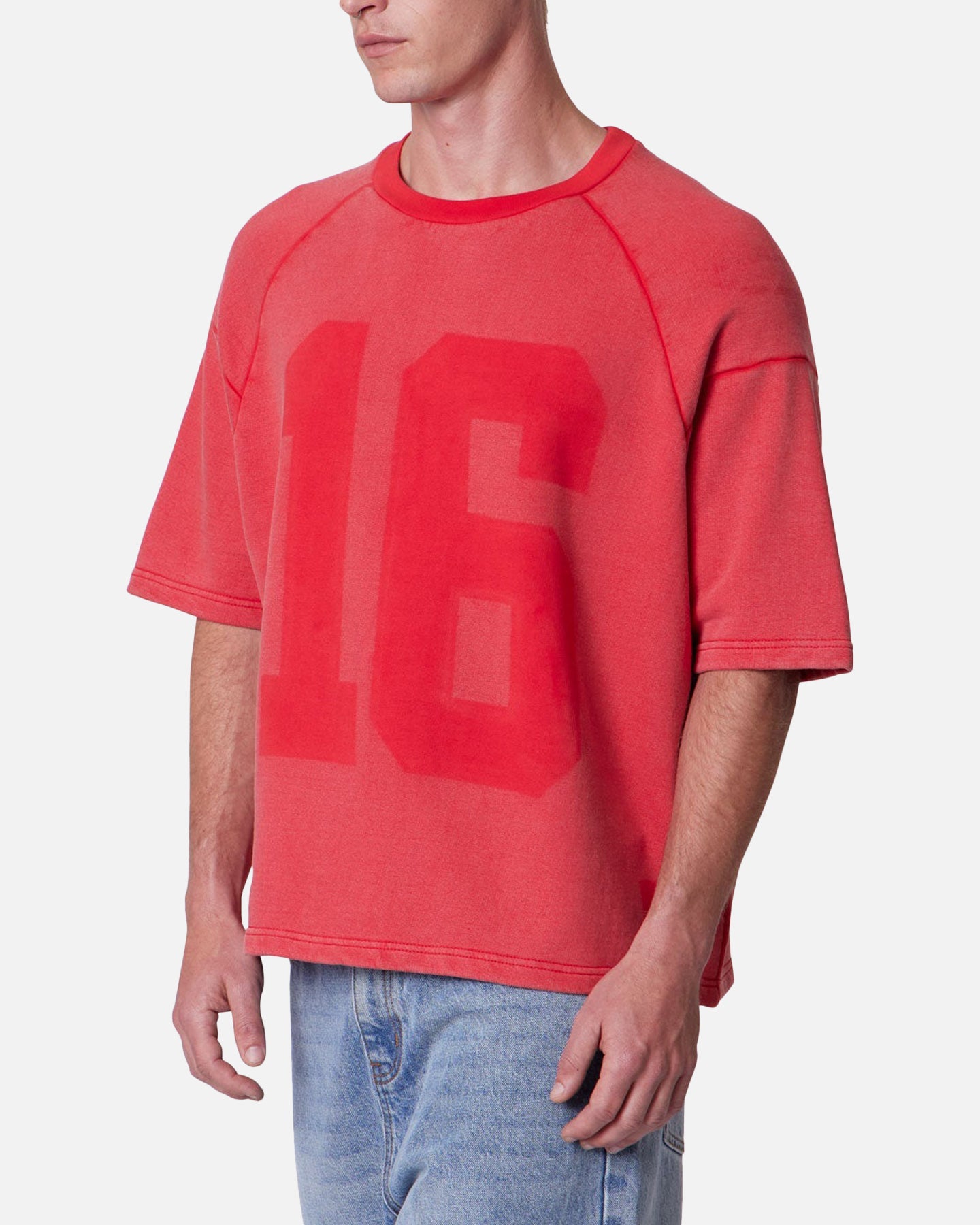 MNML Vintage Raglan Terry Jersey Red | Culture Kings US