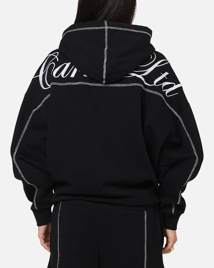 Carre Script Hoodie Black