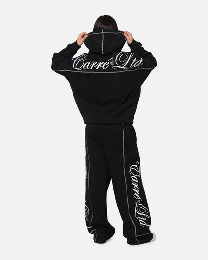 Carre Script Hoodie Black