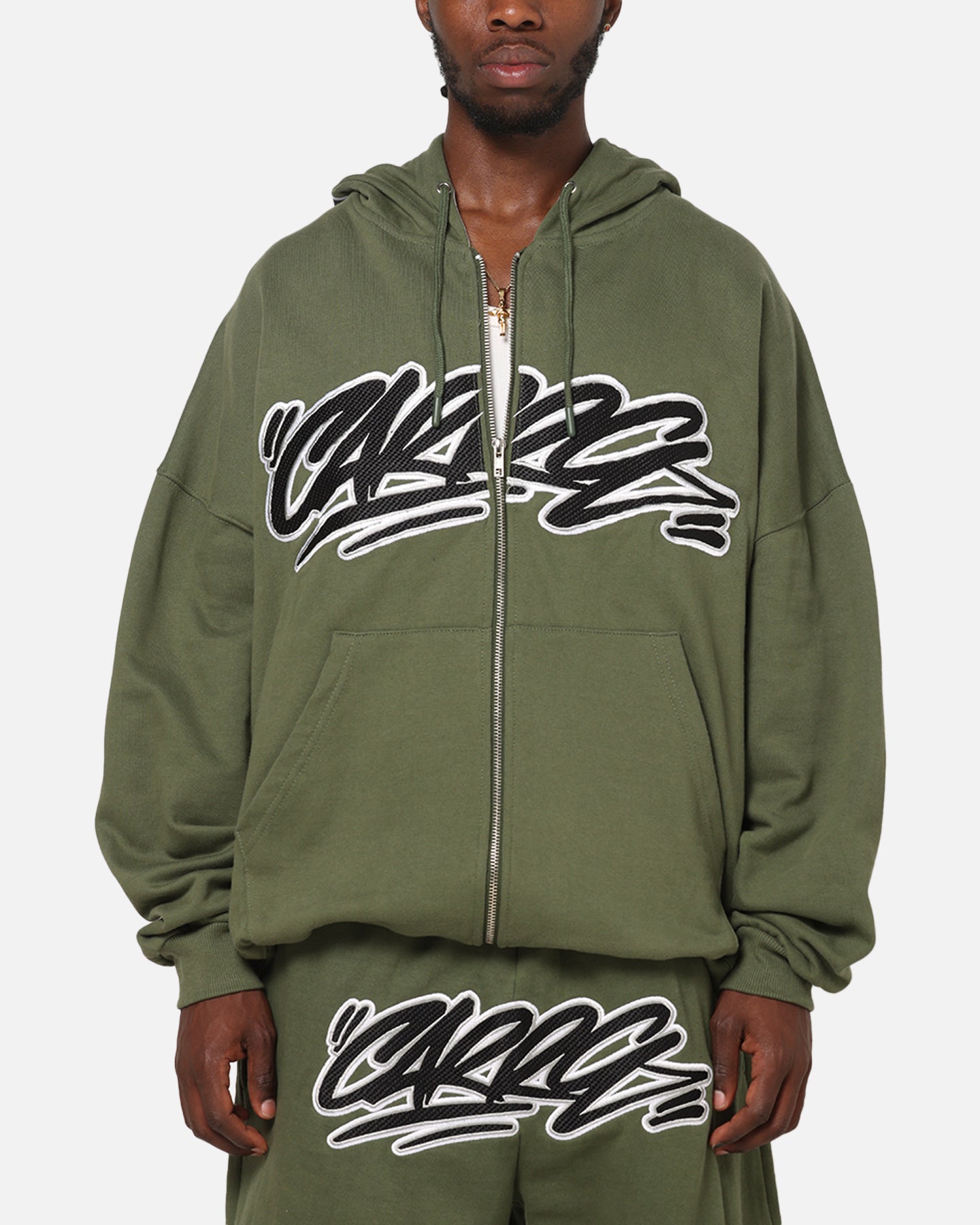 Carre Terrace Zip Hoodie Olive | Culture Kings US