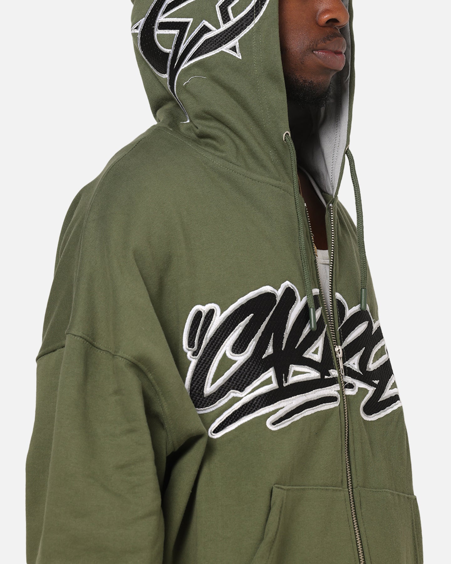 Carre Terrace Zip Hoodie Olive | Culture Kings US