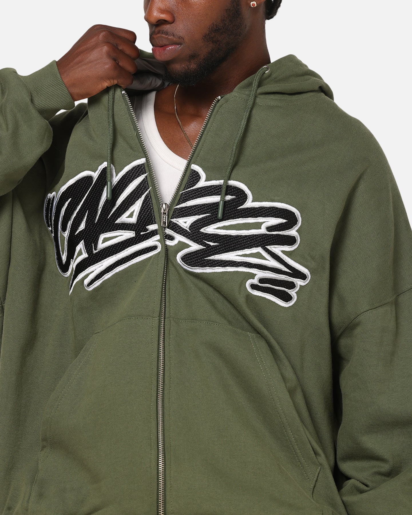 Carre Terrace Zip Hoodie Olive | Culture Kings US